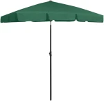 vidaXL Ομπρέλα Θαλάσσης Πράσινη 180 x 120 εκ. 180 x 120 cm Πράσινο