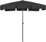 vidaXL Ομπρέλα Θαλάσσης Μαύρη 200 x 125 εκ. 200 x 125 cm Μαύρο
