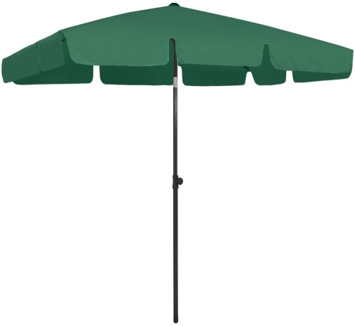 vidaXL Ομπρέλα Θαλάσσης Πράσινη 200 x 125 εκ. 200 x 125 cm Πράσινο