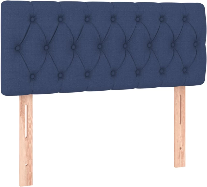 vidaXL Κρεβάτι Boxspring με Στρώμα Μπλε 100 x 200 εκ. Υφασμάτινο 100 x 200 cm Μπλε