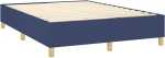 vidaXL Κρεβάτι Boxspring με Στρώμα Μπλε 140x200 εκ. Υφασμάτινο 140 x 200 cm Μπλε