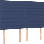 vidaXL Κρεβάτι Boxspring με Στρώμα Μπλε 140x200 εκ. Υφασμάτινο 140 x 200 cm Μπλε