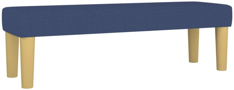 vidaXL Κρεβάτι Boxspring με Στρώμα Μπλε 200x200 εκ. Υφασμάτινο 200 x 200 cm Μπλε