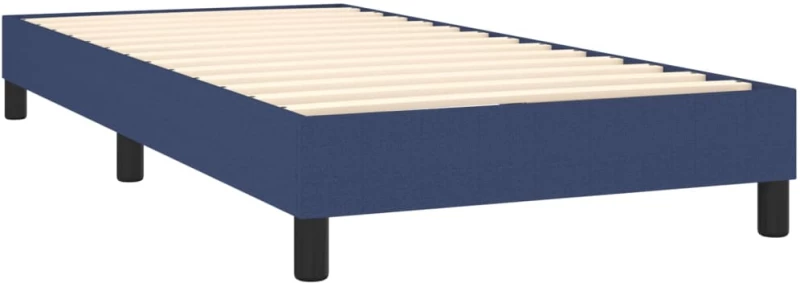 vidaXL Κρεβάτι Boxspring με Στρώμα Μπλε 100 x 200 εκ. Υφασμάτινο 100 x 200 cm Μπλε