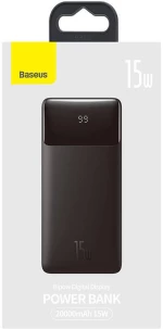 Powerbank Baseus Bipow 20000mAh, 2xUSB, USB-C, 15W (black)