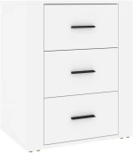 vidaXL Κομοδίνο Λευκό 50 x 36 x 60 εκ. από Επεξεργασμένο Ξύλο N/A Λευκό