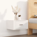 vidaXL Κομοδίνα Επιτοίχια 2 τεμ. Λευκά 50x36x25 εκ. N/A Λευκό