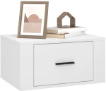 vidaXL Κομοδίνα Επιτοίχια 2 τεμ. Λευκά 50x36x25 εκ. N/A Λευκό
