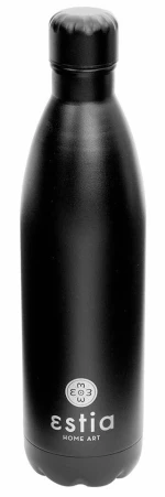 Estia Travel Flask Save The Aegean Μπουκάλι Θερμός Black Matte 750ml