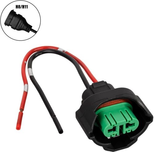 GloboStar® 81792 Βάση - Ντουί για Λαμπτήρα Αυτοκινήτου Μοτοσυκλέτας Φορτηγού H8 - H9 - H11 - H16 με Καλώδιο Τροφοδοσίας 10cm