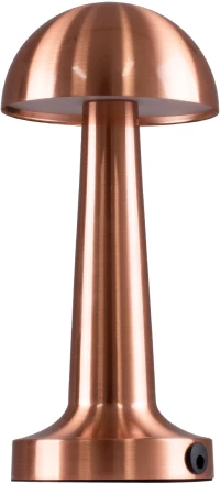 GloboStar® COCO 76511 Μοντέρνο Επιτραπέζιο Φωτιστικό Πορτατίφ LED 1.5W 105lm 120° DC 5V Επαναφορτιζόμενο με Μπαταρία Li-ion 1800mAh - Διακόπτη Αφής με 3 Εντάσεις Φωτισμού Θερμό Λευκό 2700K Dimmable - Φ10 x 22cm - Χάλκινο