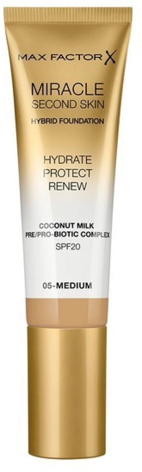 Max Factor Miracle Second Skin SPF20 Hybrid Foundation - 05 Medium