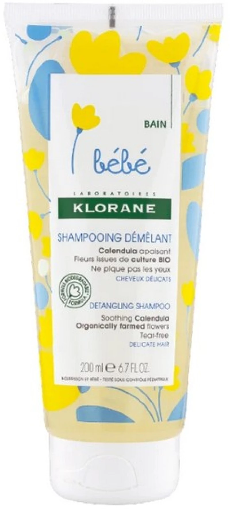 Klorane Bebe Σαμπουάν για Λούσιμο και Ξέμπλεγμα για Βρέφη 200ml