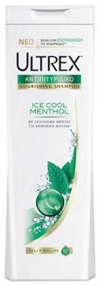 Ultrex Ice Cool Menthol Αντιπιτυριδικό Σαμπουάν με Εκχύλισμα Μέντας για Κανονικά Μαλλλία 360ml