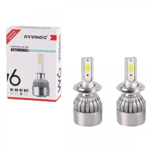 Σετ 2 Τεμάχια Led Λάμπες W6 Αυτοκινήτου SMD 35W H7 3800lm - Led Headlight