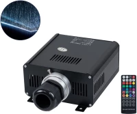 GloboStar® 79612 Μηχανή Οπτικής Ίνας Μονής Κεφαλής - Fiber Optic Light Machine Single Head LED 45W AC 220-240V με Ασύρματο Χειριστήριο RF 2.4Ghz Μ14 x Π26 x Υ8.5cm RGBW - 2 Years Warranty