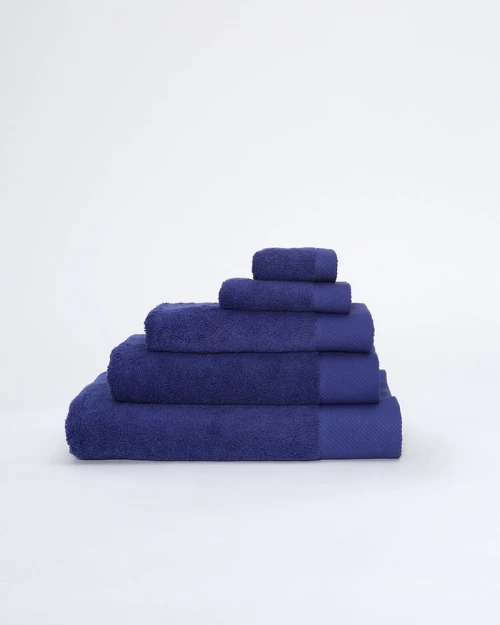 298601 Βαμβακερή Πετσέτα με Φαρδιά Πικέ Φάσα Capital 700gsm Προσώπου | 50x90cm Μπλε Σκούρο