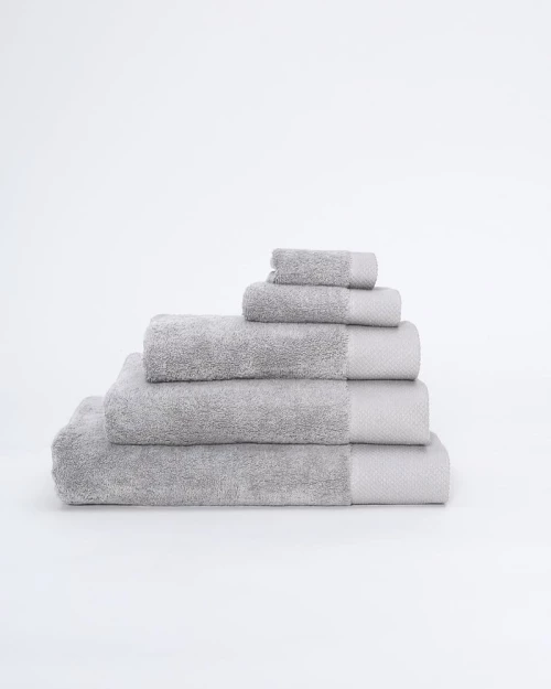 300521 Βαμβακερή Πετσέτα με Φαρδιά Πικέ Φάσα Capital 700gsm Προσώπου | 50x90cm Γκρι