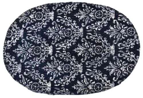 301232 Ψάθα Πλεκτό Οικολογικό Οβάλ Χαλί ΓιούταΣ Gimlet Design 9 40x60cm 40x60cm Μπλε