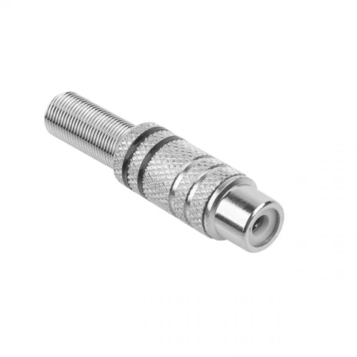 292704 RCA JACK ΘΗΛΥΚΟ ΜΕΤΑΛΛΙΚΟ ΜΑΥΡΟ