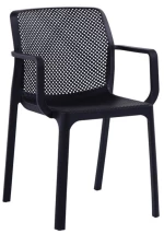 96934 DORIAN ΠΟΛΥΘΡΟΝΑ ΚΗΠΟΥ ΒΕΡΑΝΤΑς PP-UV ΜΑΥΡΟ 54x55x83cm (ΣΕΤ 4 ΤΕΜΑΧΙΩΝ)