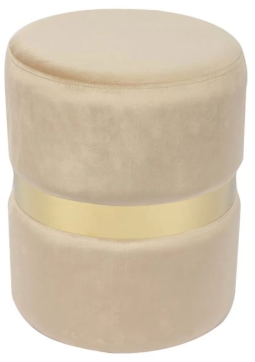 101567 TOMMY ΣΚΑΜΠΟ ΒΟΗΘΗΤΙΚΟ, ΧΡΩΜΙΟ ΧΡΥΣΟ, ΥΦΑΣΜΑ VELURE ΑΠΟΧΡΩΣΗ ΜΠΕΖ Φ35cm Η.43cm