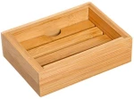 258386 Σαπουνοθήκη από bamboo 8x10,8x3εκ.