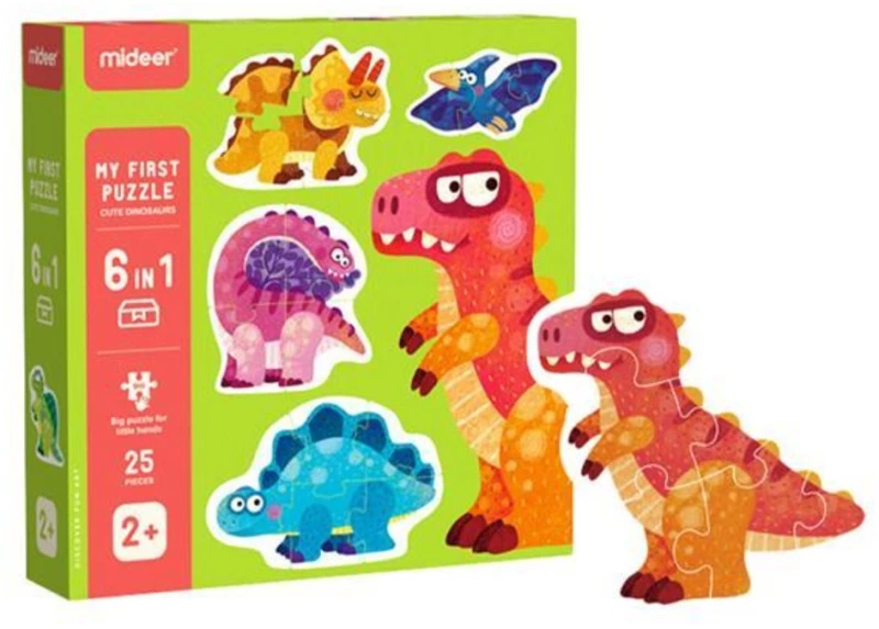 289592 Mideer παζλ My first puzzle series 6 σε 1 `Dinosaur` 25τμχ