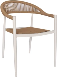 321766 ΠΟΛΥΘΡΟΝΑ ΑΛΟΥΜΙΝΙΟΥ ΛΕΥΚΗ PΕ RATTAN ΜΠΕΖ  55.5X58.5X78 ΕΚ.