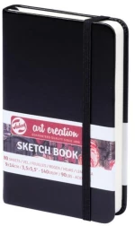 261023 Talens Sketch book μαύρο 80φυλ. 9x14εκ. 140 γρ.