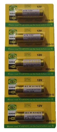 Αλκαλικές μπαταρίες - 27A - 5pcs - 400024
