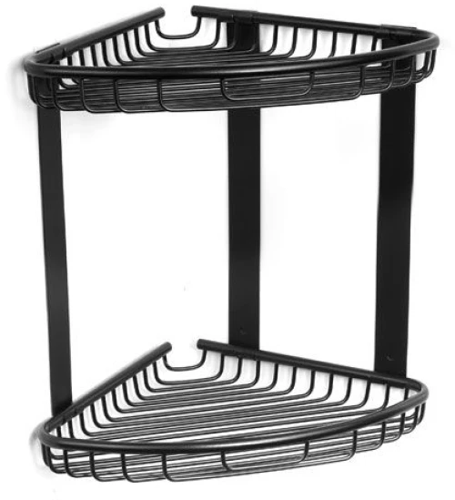 Karag Reti Nero Opaco 96377755 - Γωνιακό Καλάθι Μπάνιου Μαύρο Διπλό