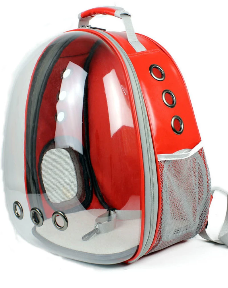ΤΣΑΝΤΑ ΜΕΤΑΦΟΡΑΣ ΣΚΥΛΟΥ & ΓΑΤΑΣ  DENIK PETS BUBBLE BACKPACK ASTRONAUT 33x25x43cm ΚΟΚΚΙΝΟ
