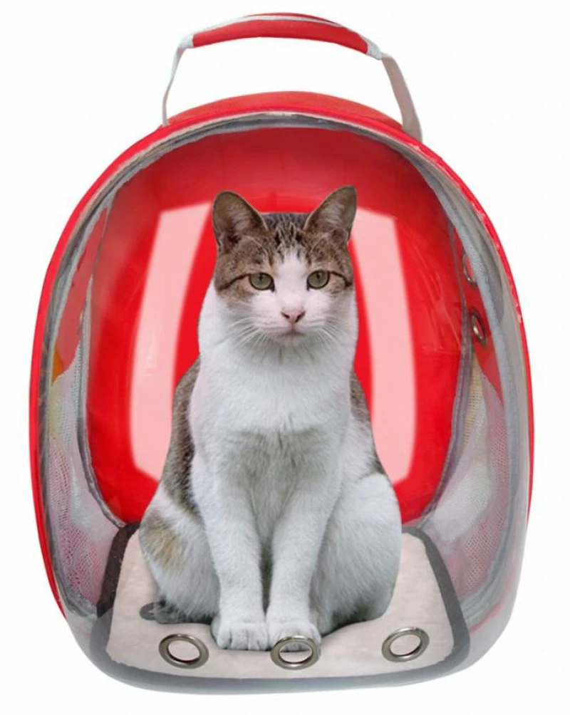 ΤΣΑΝΤΑ ΜΕΤΑΦΟΡΑΣ ΣΚΥΛΟΥ & ΓΑΤΑΣ  DENIK PETS BUBBLE BACKPACK ASTRONAUT 33x25x43cm ΚΟΚΚΙΝΟ