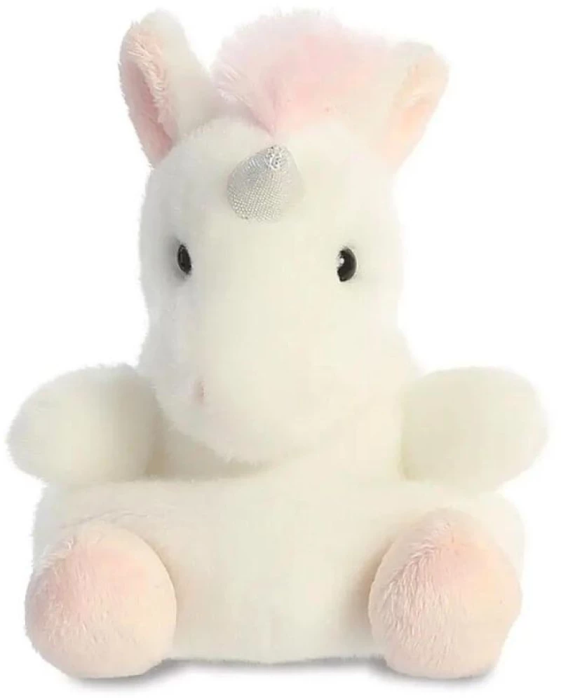 Λούτρινο Κουκλάκι Aurora Palm Pals Μονόκερος Sassy 13cm Λευκό 33482