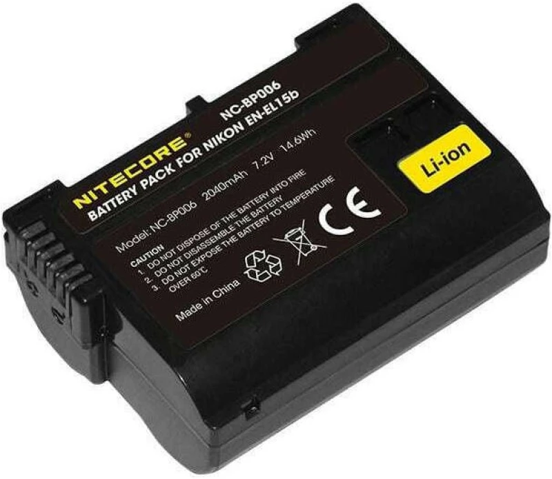NiteCore Μπαταρία Φωτογραφικής Μηχανής EN-EL15b 2040mAh Συμβατή με Nikon