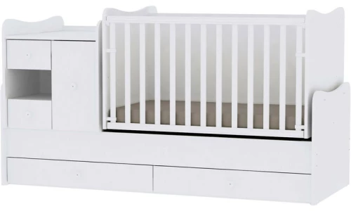 Lorelli Κούνια Πολυμορφική Minimax White για Στρώμα 60x120cm