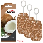 Σετ Αρωματικών Αυτοκινήτου Feral Fruity Collection Coconut 3τμχ