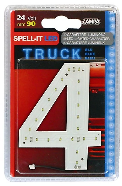 ΑΡΙΘΜΟΣ 4 ΜΠΛΕ 24V LED
