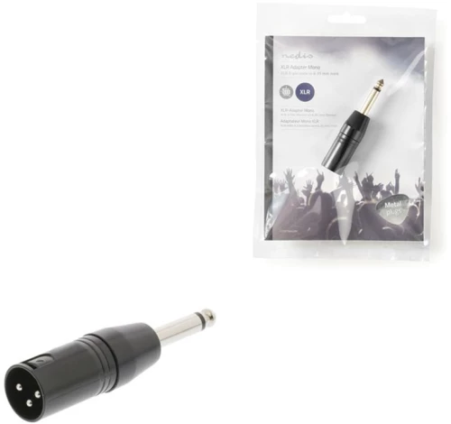 NEDIS COTP15942BK XLR Adapter Mono XLR 3-pin Male - 6.35 mm Male Black