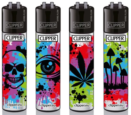Clipper Αναπτήρας Μεγάλος - Splatter Symbols