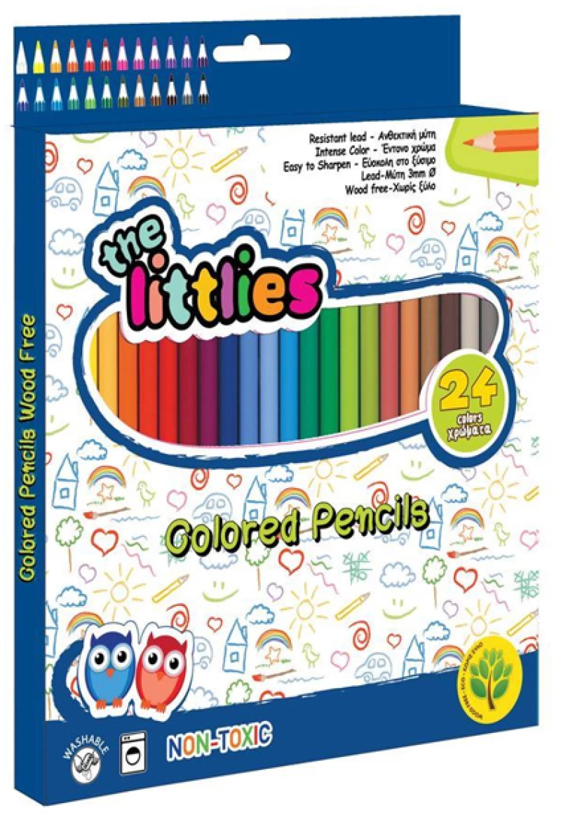 Ξυλομπογιές The Littlies 24τμχ Wood Free