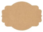 Πινακίδα ξύλινη με καμπύλες 10x6.6x0.3cm