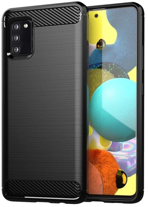 Powertech Θήκη Carbon Mob-1727 Για Samsung A03S, Μαύρη