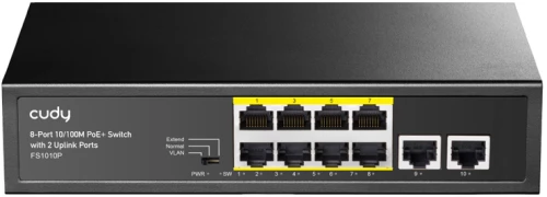 Cudy Poe+ Switch Fs1010P, 8-Port 10/100M Poe+, 2X Uplink Ports, 120W