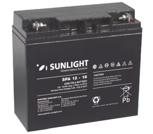 Sunlight μολύβδου 12v 18a