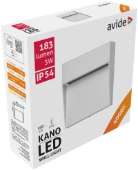 Avide εξωτερικό φώς σκάλας kano led 3w λευκό 4000k ip54 10.5cm