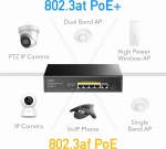 Cudy Poe+ Switch Gs1005Pts1, 5-Port Poe+, 1X Sfp, 120W, V1.0
