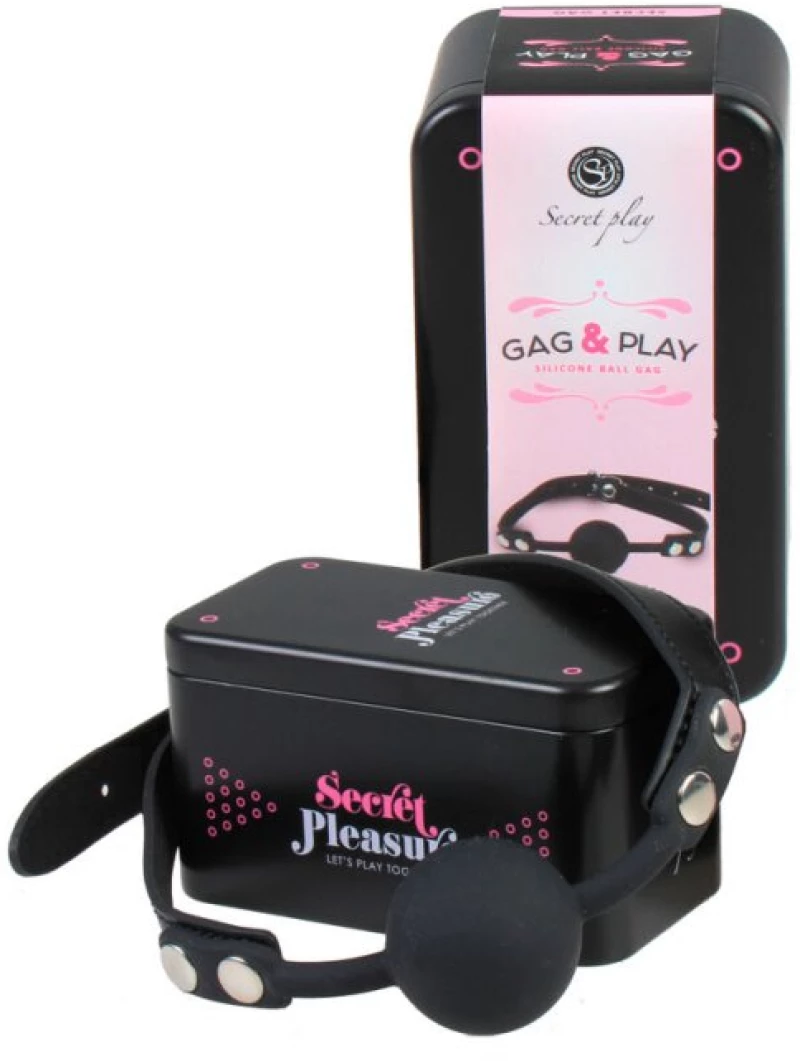 SECRETPLAY BLACK SILICONE GAG BALL