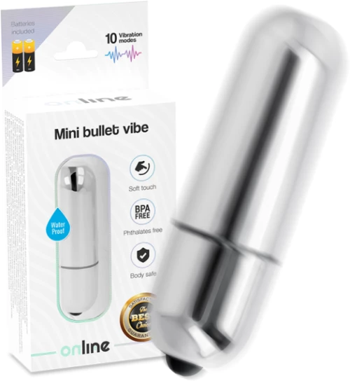ONLINE MINI BULLET VIBE - SILVER